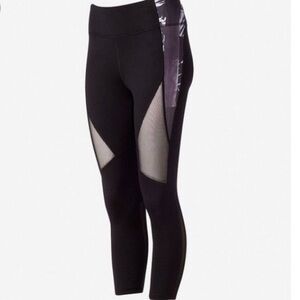 Black Mesh Panel Leggings
